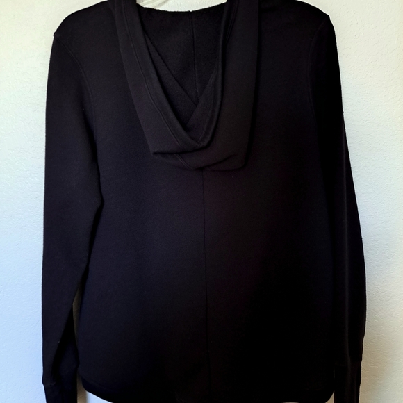 WOMEN'S LONG SLEEVE HOODIE SIZE LARGE BLACK TEK GEAR - Picture 4 of 6